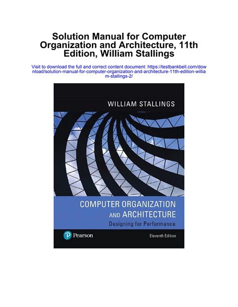 William Computer Stallings Organization Manual Solution