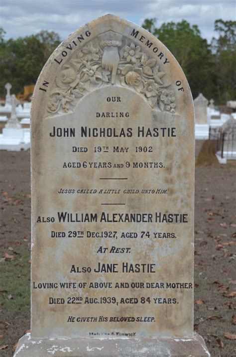 William Fredrick Alexander Hastie (deceased) - Genealogy