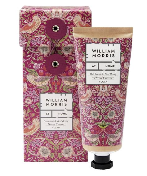 William morris hand cream. William Morris At Home is a collaboration with the not-for-profit William Morris Gallery. Every purchase will help support the Gallery, helping bring the life and work of William Morris artist and environmental campaigner, to future generations. Includes: 100ml Hand Cream, 50ml Hand Scub, 35ml Nail & Cuticle Cream Ingredients: 