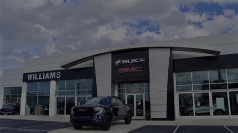 Williams buick gmc. Here at Williams Buick GMC, we take pride in serving the Charlotte, NC, community. We are a family-owned Buick and GMC dealer founded in 1937. We're passionate about the vehicles we sell, and we love getting customers behind the wheel of vehicles that are sure to enhance their travels throughout Charlotte and beyond. 