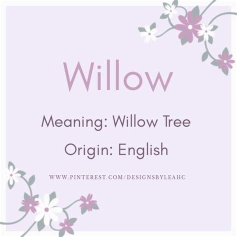 Willow - Baby girl name meaning, origin, and popularity