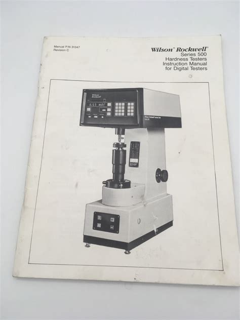 Wilson rockwell hardness tester series 500 manual. - 1901 manuale di servizio monitor commodore nap 7bm613.