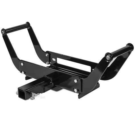 The Draw-Tite Front Mount Trailer Hitch Receiver part # 65069 which is a fit for a 2016 Jeep Wrangler with standard front bumper installs using a total of six bolts, four 1/2"-13 x 1-1/4" which will be torqued to 50 ft. lbs and two 1/2"-13 x 1-1/2" which will be torqued to 75 ft. lbs.