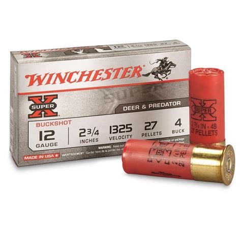 Winchester Super-X 12 Gauge 2-3/4″ Buffered #1 Buckshot 16 …