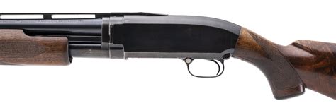 Winchester Model 12 (factory original) 28-gauge pump action shotgun. Important to note that this gun was made in 1956, the first year for the round post factory installed Special Ventilated Rib. 26” barrel, skeet choked and has front and mid beads on the vent rib. Factory checkered extension forearm and checkered highly figured butt stock ... . Winchester model 12 for sale