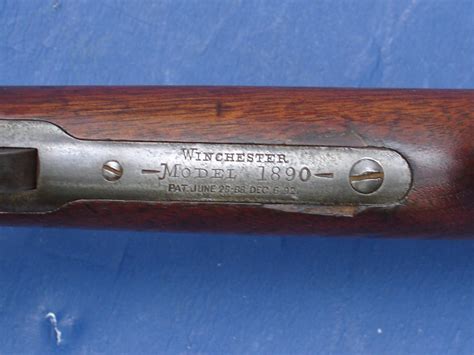 You have a Third Model 1890 Winchester. Check to be sure the serial number is between 325,251 and 853,000 on both the lower tang and the bottom front of the receiver. Go to section Step 2