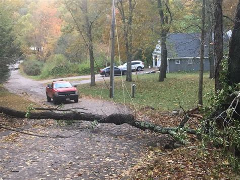Wind damage, flooding reported as storms move across Mass. 