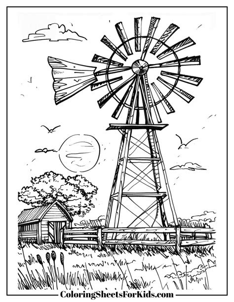 Windmill Coloring