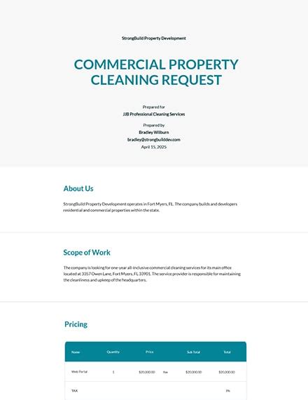 Window Cleaning Proposal Template in Word, Pages, Google Docs
