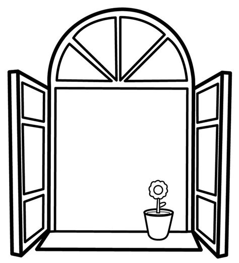 Window Coloring Page Coloring Home