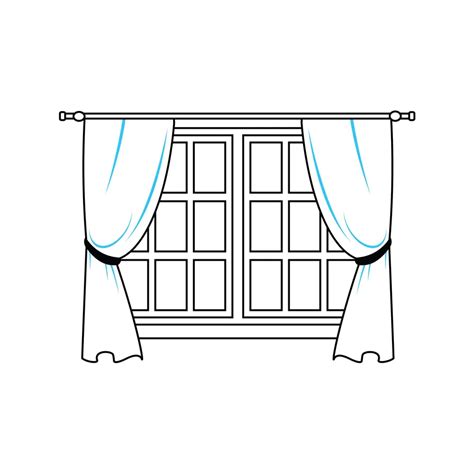 Window Curtain Drawing