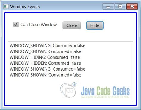 Window event in javafx.  In most cases, local or wired printers will i...