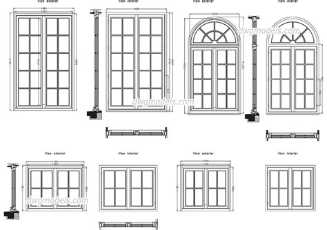 Window plan dwg.  This file is saved in AutoCAD 2004.  The blocks include windows in plan a...