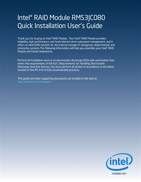 Windows* Driver for Intel® RAID Module RMS3JC080 and …