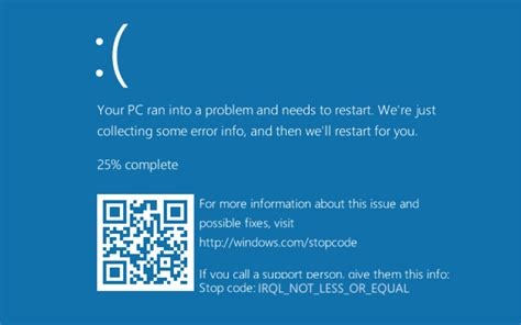 Windows 10 Bsod Irql Not Less Or Equal System Service Microsoft Community