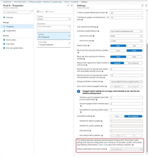 Windows 10 Delivery Optimization settings for Intune