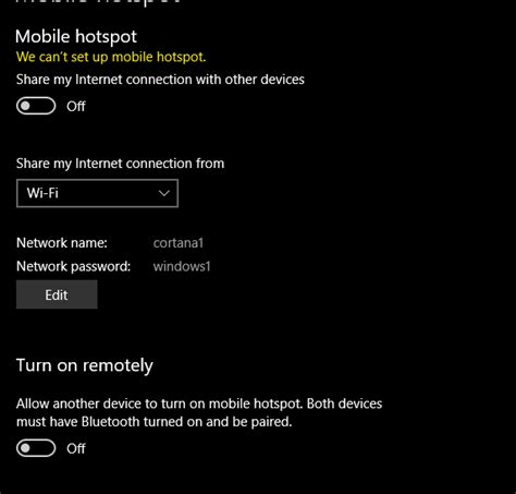 Windows 10 Mobile hotspot problems - Microsoft Community