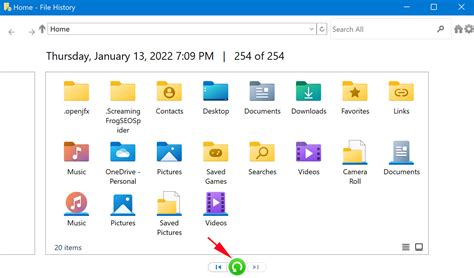 Windows 10 desktop files deleted automatically.  Use the File History tool to ...