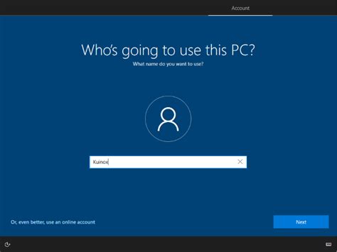 Windows 10 setup no offline account option.  In Windows 10, go to Setti...