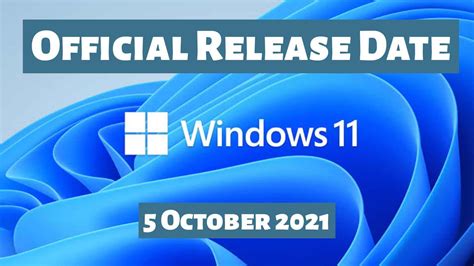 Windows 11 Release Date Set for October