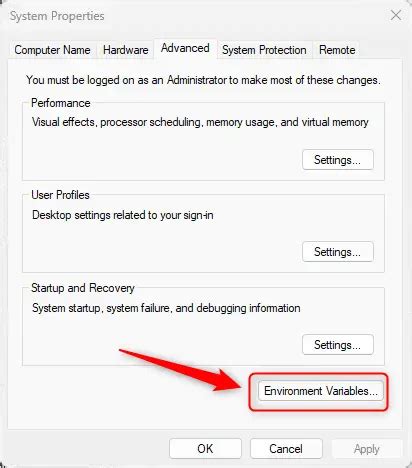 Windows 11 environment variables.  Nov 20, 2023 · Set up a WSL developme...