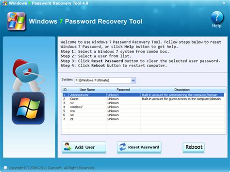 Windows 7 Password Recovery Tool 7.2.4 Ultimate Crack