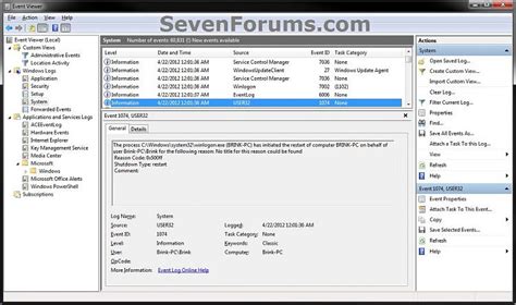 Windows 7 event viewer.  Sep 4, 2024 · Learn how to access Event Viewer in Windows ...