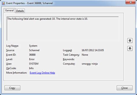 Windows Error Id 36888