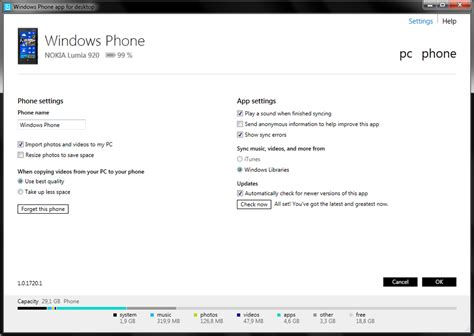 Windows Phone app for desktop