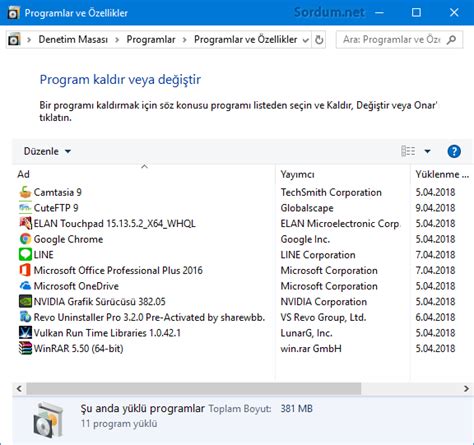 Windows Program Kaldır Alternatif Programları.
