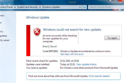Windows Update Error 80072Ee2 Server 2008 R2