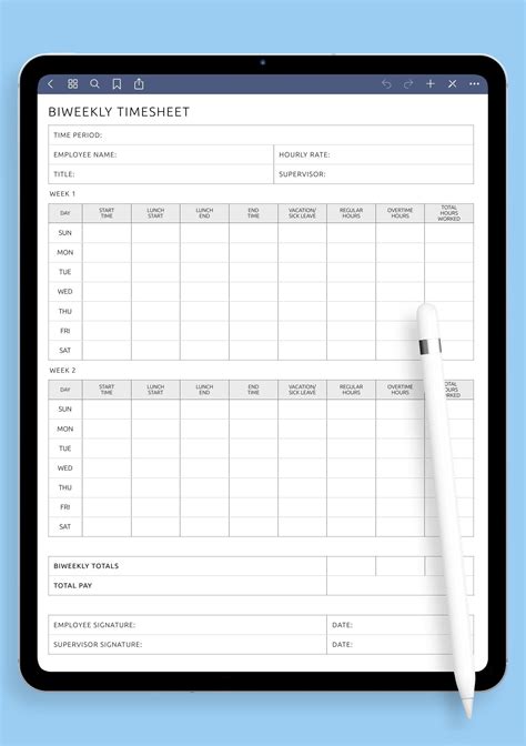 Windows and Android Free Downloads Biweekly Timesheet Template 7 for PDF Sample Templates