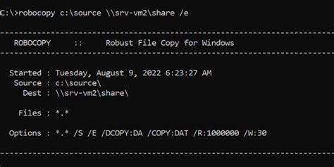 Windows command line copy file to remote server.  Mar 21, 2025 · Robocopy ...