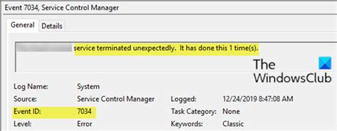 Windows connection manager service terminated unexpectedly.  The event&hellip; Aug 23, 2015 · Event...
