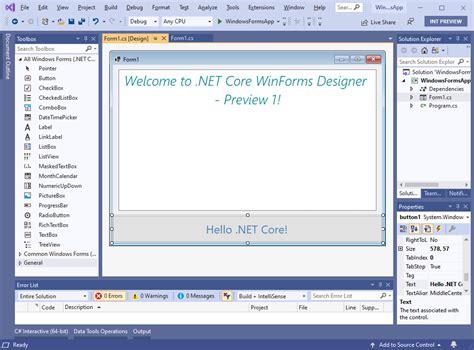 Windows forms download. NET Core projects is now available as a preview in Visual Stu...