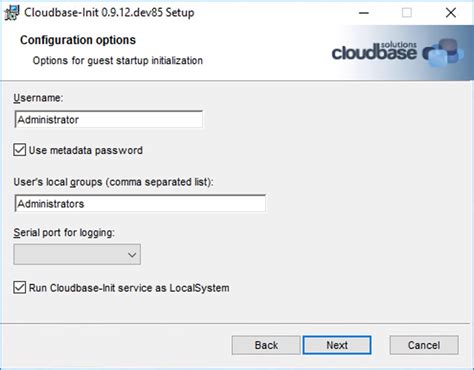 Windows guest initialization with CloudbaseInit in vCenter VMware