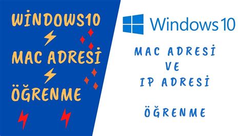 Windows mac adresi öğrenme