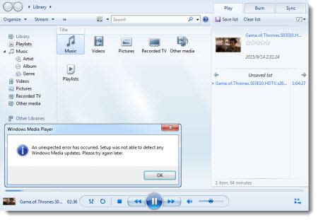 Windows media player update