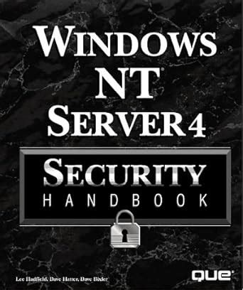 Windows nt server 4 security handbook. - Nunca divide la diferencia chris voss.