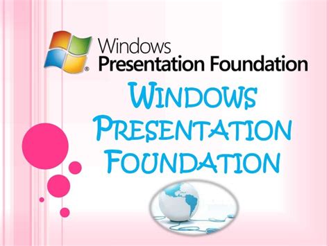 Windows presentation foundation. WPF - Overview - WPF stands for Windows Presentation Foundation. It is a powerful framework for building Windows applications. This tutorial explains the features that you need to understand to build WPF applications and how it brings a fundamental change in Windows applications. 