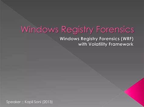 Windows registry forensics wrf mit volatility framework schnellstartanleitung für anfänger. - Uwe dick liest jossif brodskij und ezra pound; dagmar nick liest alexander lernet-holenia.