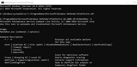 Windows run commands for antivirus.  By leveraging the command-line capabilities of Windows Def...