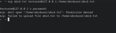 Windows scp permission denied. .  ...