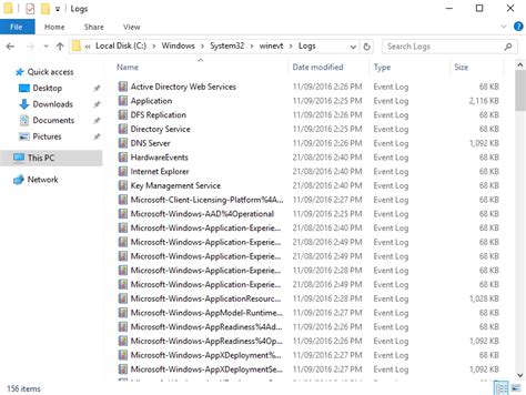 Windows server logs location.  I automatically cycle them, so I have Ce...