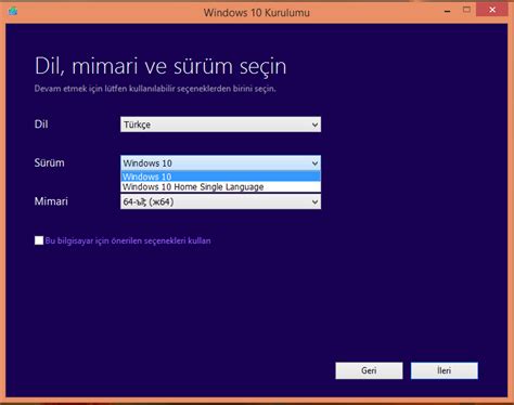 Windows single language nedir