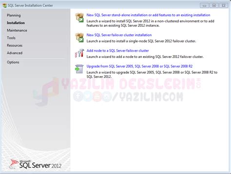 Windows sql server kurulumu
