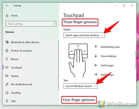 Windows touchpad gestures settings.  The fix that worked for me: Go to BIO...