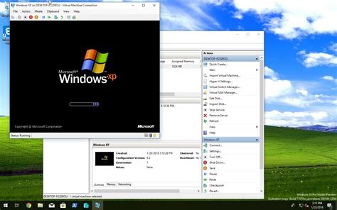  You can run Windows XP only as a Generation 1 virtual machine. It cannot be run as a Generation 2 virtual machine, as these only support UEFI boot, and Windows XP only boots in the old school legacy method. The Hyper-V Quick Create wizard only creates Generation 2 virtual machines. . 