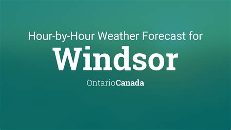 Windsor, Ontario Hourly Weather Forecast - The Weather Network