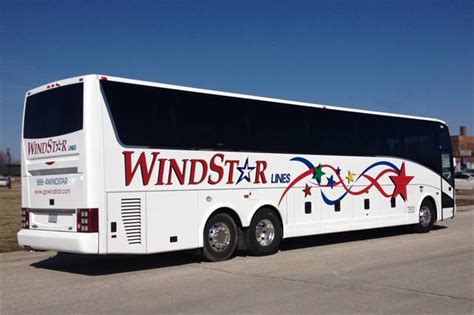 Windstar lines. Windstar Lines can offer you the best bus and motorcoach rental prices in the Midewst. Contact us today for your free bus quote or to schedule your trip! 